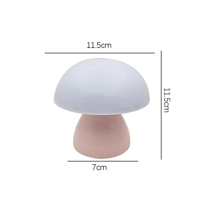 Mushroom LED Table Lamp Touch Dimming USB Charging Night Light for Bedroom/Desk/Coffee Bar Decorative Ambient Night Lighting