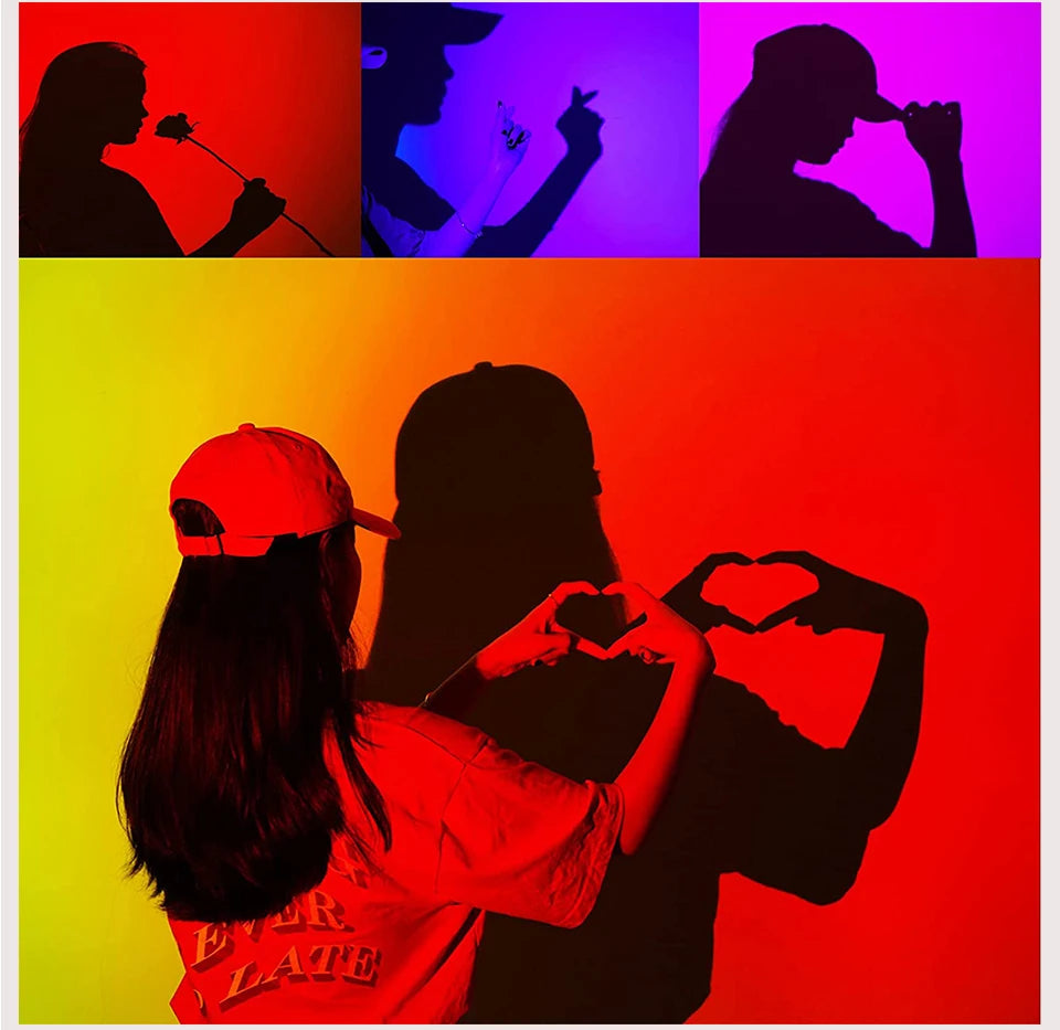 Smart Sunset Lamp Tuya USB Sunset Projector Light RGB Smart Life APP Remote For Room Photography Background Decor Lighting