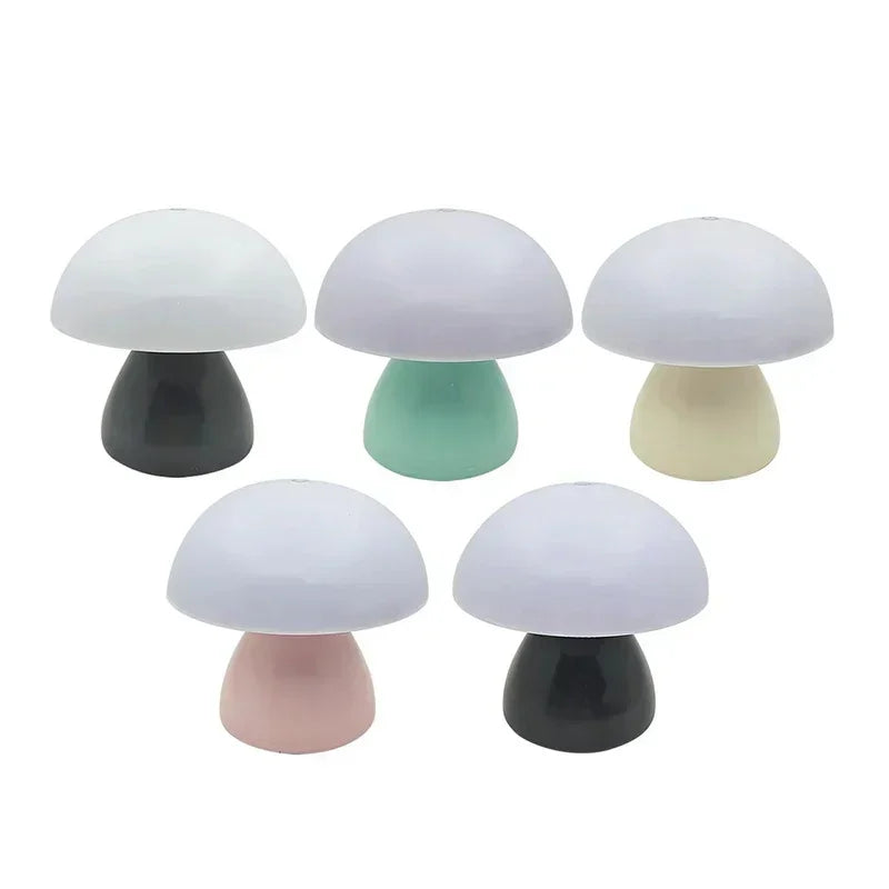 Mushroom LED Table Lamp Touch Dimming USB Charging Night Light for Bedroom/Desk/Coffee Bar Decorative Ambient Night Lighting
