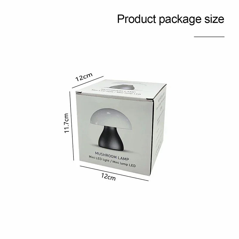 Mushroom LED Table Lamp Touch Dimming USB Charging Night Light for Bedroom/Desk/Coffee Bar Decorative Ambient Night Lighting